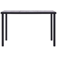 Dining Table Black and Concrete Grey 160x80x75 cm MDF Kings Warehouse 