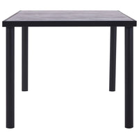Dining Table Black and Concrete Grey 200x100x75 cm MDF Kings Warehouse 