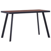 Dining Table Dark Wood and Black 120x60x75 cm MDF Kings Warehouse 