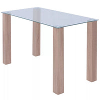 Dining Table Glass 120x60x75 cm