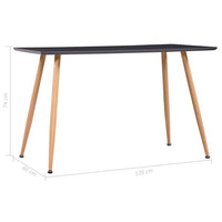 Dining Table Grey and Oak 120x60x74 cm MDF Kings Warehouse 