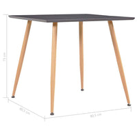 Dining Table Grey and Oak 80.5x80.5x73 cm MDF Kings Warehouse 