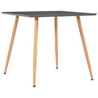 Dining Table Grey and Oak 80.5x80.5x73 cm MDF