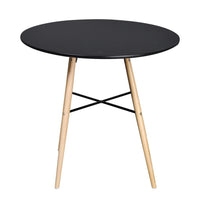 Dining Table MDF Round Black Kings Warehouse 