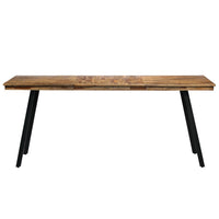 Dining Table Reclaimed Teak and Steel 180x90x76 cm Kings Warehouse 