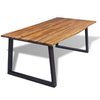 Dining Table Solid Acacia Wood 200x90x75 cm Kings Warehouse 
