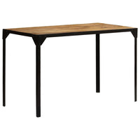 Dining Table Solid Rough Mange Wood and Steel 120 cm Kings Warehouse 