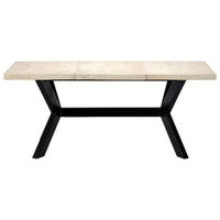 Dining Table White 180x90x75 cm Solid Mango Wood Kings Warehouse 