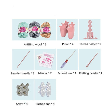 DIY Knitting Machine Smart Weaving Knit Rotating Kids Toy Scarf Sock Hat Gift Kings Warehouse 