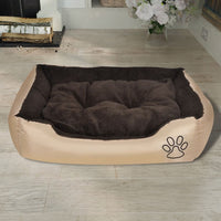 Dog Bed Beige and Brown XXL Kings Warehouse 