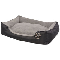 Dog Bed with Padded Cushion Size XXL Black Kings Warehouse 