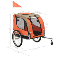 Dog Bike Trailer Orange and Brown Kings Warehouse 