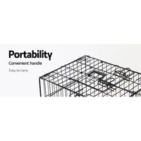 Dog Cage 42inch Pet Cage - Black dog supplies Kings Warehouse 