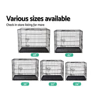 Dog Cage 42inch Pet Cage - Black dog supplies Kings Warehouse 