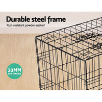 Dog Cage 42inch Pet Cage - Black dog supplies Kings Warehouse 