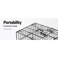 Dog Cage 48inch Pet Cage - Black dog supplies Kings Warehouse 