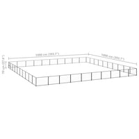 Dog Kennel Black 100 m² Steel Kings Warehouse 