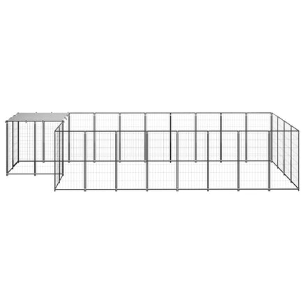 Dog Kennel Black 10.89 m² Steel Kings Warehouse 