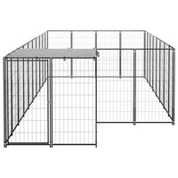 Dog Kennel Black 10.89 m² Steel Kings Warehouse 