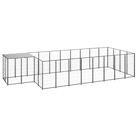 Dog Kennel Black 10.89 m² Steel Kings Warehouse 