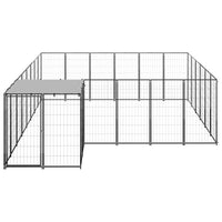 Dog Kennel Black 12.1 m² Steel Kings Warehouse 