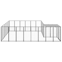 Dog Kennel Black 12.1 m² Steel Kings Warehouse 