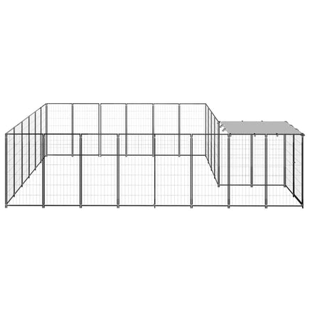 Dog Kennel Black 12.1 m² Steel Kings Warehouse 