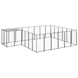 Dog Kennel Black 12.1 m² Steel Kings Warehouse 