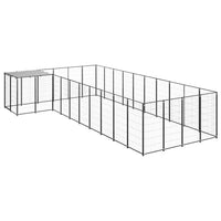 Dog Kennel Black 13.31 m² Steel Kings Warehouse 