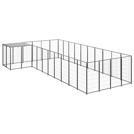 Dog Kennel Black 13.31 m² Steel Kings Warehouse 