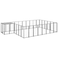 Dog Kennel Black 15.73 m² Steel Kings Warehouse 