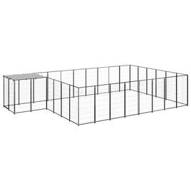 Dog Kennel Black 15.73 m² Steel Kings Warehouse