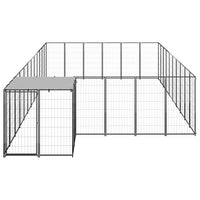 Dog Kennel Black 19.36 m² Steel Kings Warehouse 