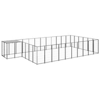 Dog Kennel Black 19.36 m² Steel Kings Warehouse 