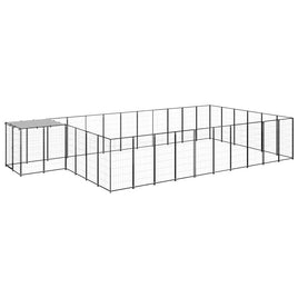 Dog Kennel Black 19.36 m² Steel Kings Warehouse