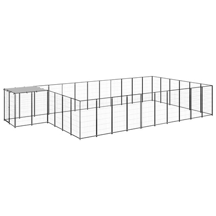 Dog Kennel Black 19.36 m² Steel Kings Warehouse 