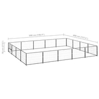 Dog Kennel Black 20 m² Steel Kings Warehouse 