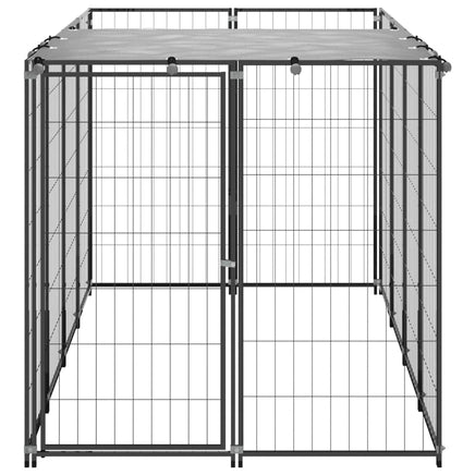 Dog Kennel Black 2.42 m² Steel Kings Warehouse 