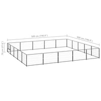 Dog Kennel Black 25 m² Steel Kings Warehouse 