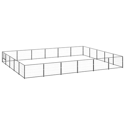 Dog Kennel Black 30 m² Steel Kings Warehouse 