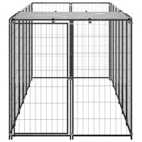Dog Kennel Black 330x110x110 cm Steel Kings Warehouse 