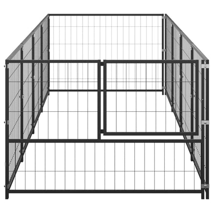 Dog Kennel Black 4 m² Steel Kings Warehouse 