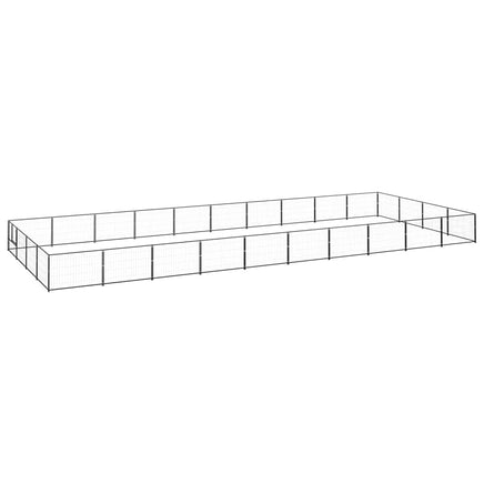 Dog Kennel Black 40 m² Steel Kings Warehouse 
