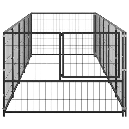 Dog Kennel Black 5 m² Steel Kings Warehouse 