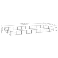 Dog Kennel Black 50 m² Steel Kings Warehouse 