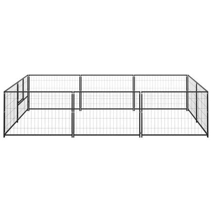 Dog Kennel Black 6 m² Steel Kings Warehouse 