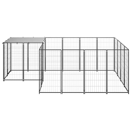 Dog Kennel Black 6.05 m² Steel Kings Warehouse 