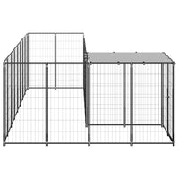Dog Kennel Black 6.05 m² Steel Kings Warehouse 