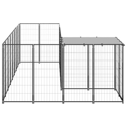 Dog Kennel Black 6.05 m² Steel Kings Warehouse 