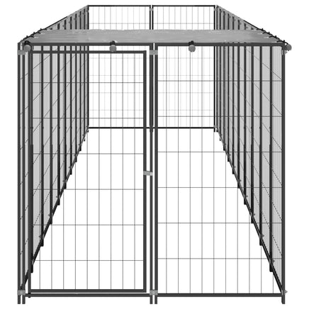 Dog Kennel Black 6.05 m² Steel Kings Warehouse 